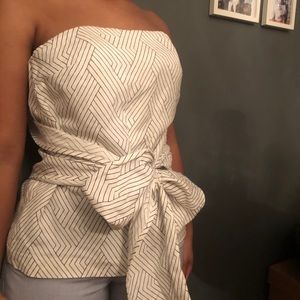 White strapless shirt